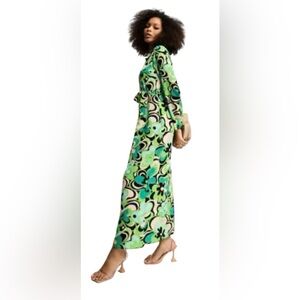 Floral Green Maxi Dress